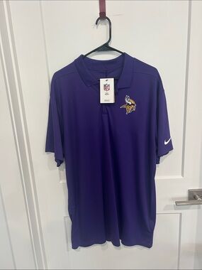 Nike Purple Minnesota Vikings Dri-Fit Polo Shirt - Men's XL